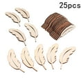 thumbnail image 3 of 25x Feather Shape Unfinished Wood Slices Wooden Pieces for Wedding, 3 of 7