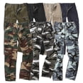 thumbnail image 2 of Pantalones de combate cargo con 6 bolsillos para niños BDU, color negro, para niños de 3 a 4 años, 2 of 3