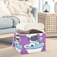 thumbnail image 5 of Astronaut in Bathtub with Ice Cream Foldable Storage Bin with Lid and Handle Collapsible Storage Box 16.5 x 12.6 x 11.8 inches, 5 of 7