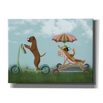 Epic Graffiti 'Boxer Scooter' by Fab Funky Canvas Wall Art, 54"x40"
