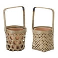 thumbnail image 1 of Basket/Pot Holder (Set of 6) 5"H Bamboo/Terra Cotta, 1 of 1