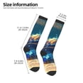 thumbnail image 3 of Bingfone Compression Socks for Women and Men Long Socks for Running Athletic Cycling Nurse-Sunshine Underwater Sand Turtle, 3 of 8