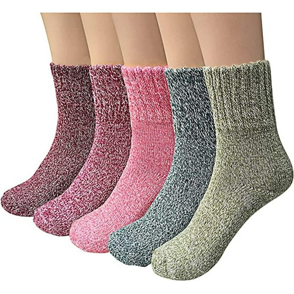 Tencoz Women's Thermal Socks, 6 Pairs Thick Socks, Women's Winter Socks, Warm Socks, Women's Knitted Socks, Super Soft Comfortable, EU 35-42