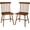 Light Brown, variant on Windsor Dining Chairs Set of 2, Farmhouse Wooden Kitchen Chairs with Rubber Wood Frame and Spindle Backrest for Dining Room, Living Room.