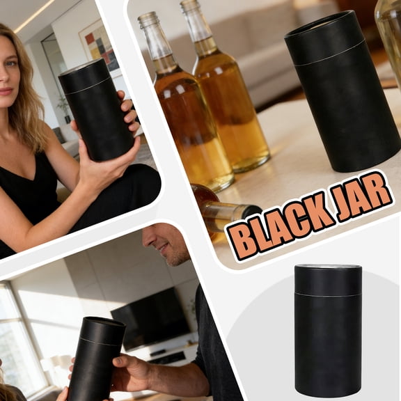 Airtight Food Storage Containers, Kitchen Countertop Storage, Stainless Steel Canister, 6X12 in, Black, Coffee Holding, 1 Pc