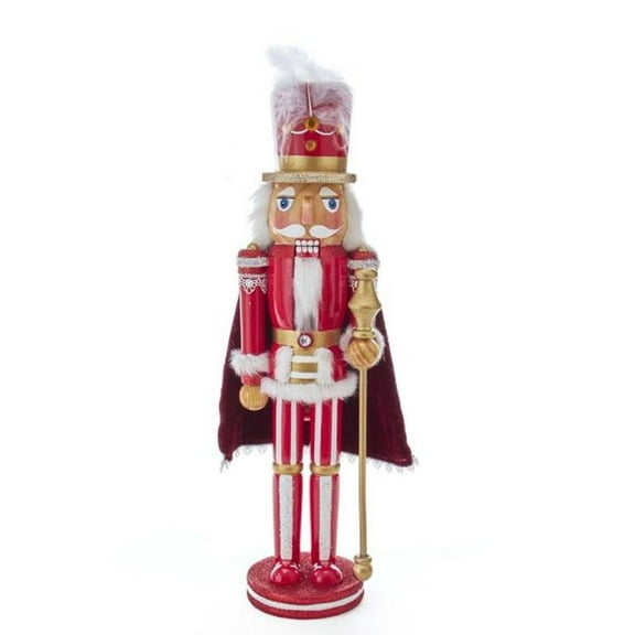 Kurt Adler 15" Wooden Red Velvet Nutcracker