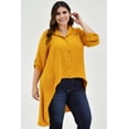 thumbnail image 2 of Maxiblusa asimétrica Roman Fashion Tallas Extras 1060 Mostaza ocre 40, 2 of 6