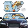 thumbnail image 2 of Fotbe Giraffe Come Out From Zipper Car Windshield Sunshade | Sun Visor Protector Front Window Shade, Keeps Out UV Rays, Keeps Your Vehicle Cool-Small, 2 of 7