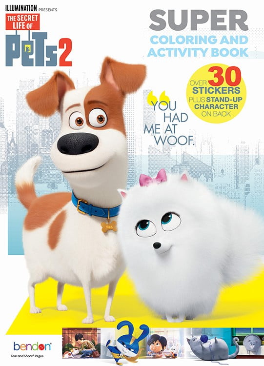 bendon publishing secret life of pets 2 super coloring book  walmart