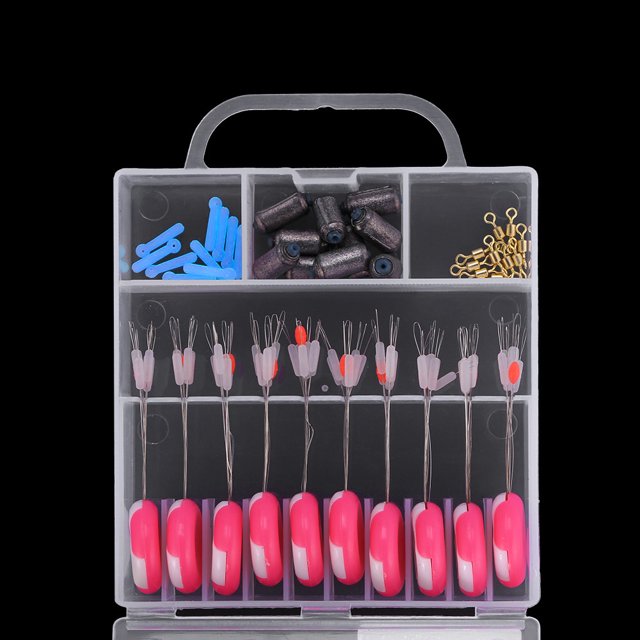 Tapones de pesca Space Beans, juego de aparejos giratorios, accesorios (S)
