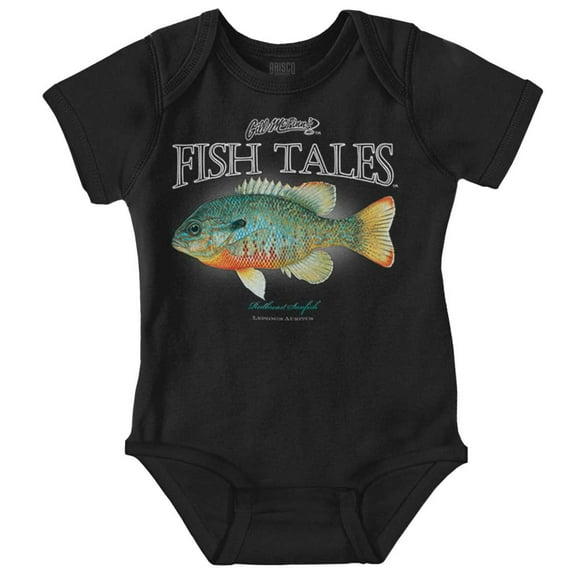 Gill McFinn Sunfish Fisherman Fishing Romper Boys or Girls Infant Baby Brisco Brands 12M