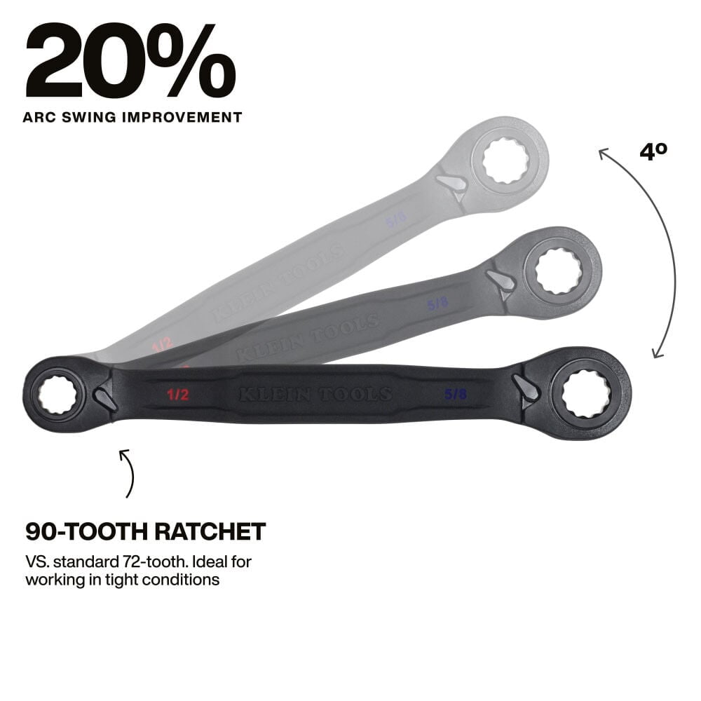 Klein Tools 4 In 1 Ratcheting Wrench Medium
