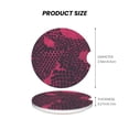 thumbnail image 2 of Round Ceramic Car Coasters 2 Pack Absorptive Clean Cork Bottom For Anti-Slip Use On Most Cars Snake Skin Print Style Palevioletred_2, 2 of 8