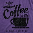 thumbnail image 2 of Womens A Day Without Coffee Is Like Just Kidding I Have No Idea T shirt Funny Womens Graphic Tees, 2 of 7