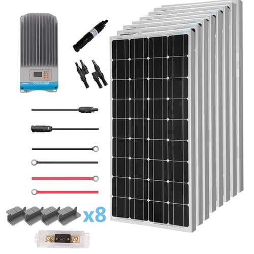 Renogy 300 Watt 12 Volt Off Grid Solar Premium Kit With Monocrystalline Solar Panel And 40a Mppt Rover Controller Walmart Com Walmart Com