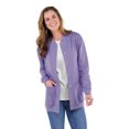 thumbnail image 4 of CATALOG CLASSICS Womens Fleece Jacket Snap Front Cardigan Sweatshirt for Women, 2X, Periwinkle, 4 of 4