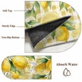 thumbnail image 5 of Summer Lemon Flower Area Rugs 5x7 ft Country Watercolor White Floral Yellow Plaid Washable Rug Non Slip Indoor Carpet Absorbent Floor Mat for Living Room Bedroom Dining Room, 5 of 9
