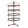 thumbnail image 2 of maskred Round Rotating Earrings Stand Holder Metal Stud Earring Display Rack 4 Layer Desktop Jewelry Hanger Bronze, 2 of 8