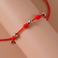 thumbnail image 2 of Miangastore Hand-woven 7-knot Adjustable Bracelet Luck Red Rope Bracelet Beads Braided Bracelet, 2 of 8