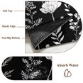 thumbnail image 6 of Black Wildflowers Runner Rug 2x6 FT,Non Slip Hallway Rugs,Farmhouse Floral Botanical Leaves Washable Soft Floor Carpet Throw Runner Carpet Long Rug for Entryway Kitchen Bedside Sliding Door, 6 of 8