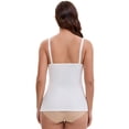 thumbnail image 2 of DARING DIVA Women's Crisscross Nursing Lace Trim Maternity Camisole Tank Tops L White, 2 of 6
