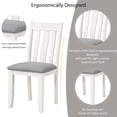 thumbnail image 5 of 7 Piece Dining Table Set, Wood Rectangular Table and 6 Upholstered Chairs for Dining Room, Modern Kitchen Table Set for 6 Persons, Gray, 5 of 8
