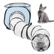 thumbnail image 3 of Tienda de campaña para gatos túnel de juego plegable escondite interactivo laberinto para gatitos y cachorros casa de juguete azul, 3 of 7
