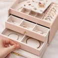 thumbnail image 4 of Creative Jewelry Storage Box Trinket Boxes Jewelry Storage Organizer Decorative Red, 4 of 9