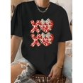 thumbnail image 1 of Deer Chives Directional Is a Round-Neck Short-Sleeve T-Shirt, a Vintage Casual Printed Top for Women., 1 of 6
