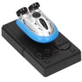 thumbnail image 3 of Mini lancha eléctrica RC con detalles en azul, barco de control remoto de 4 canales y 2,4 G, 3 of 8