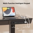 thumbnail image 3 of CHITOOMA Glass Top Electric Standing Desk with Drawer, 48'' x 24'' Electric Height Adjustable Desk with USB Charging Ports, Sit Stand up for Home Office, 3 of 8