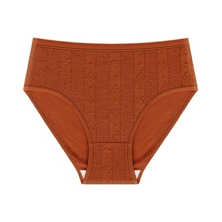 zbxnLI Womens Briefs Underwear High Waist Brief Panty Solid Color Full Coverage Soft Panties