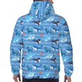 thumbnail image 7 of Wukai Blue Fish Print Men Hoodies Fleece Sweatshirts Long Sleeve Sweaters Pullover Fall Outfits Winter Clothes-Medium, 7 of 7