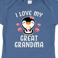 thumbnail image 4 of Inktastic I Love My Great Grandma with Cute Penguin and Hearts Girls Baby Bodysuit, 4 of 5
