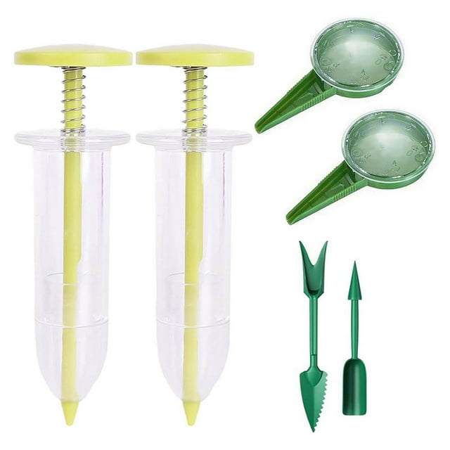 2025 Upgrade Mini Handheld Spreader Set Manual Sowing Dispenser Tool for Precise and Efficient Gardening 6PCS