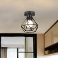 thumbnail image 2 of Easy to Install Semi Flush Mount Ceiling Light, Industrial Ceiling Light Fixture with Wide Application for Retro Black Design (1PCS), 2 of 5