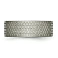 thumbnail image 3 of Titanium 8mm Brushed Patterned Flat Band, 3 of 9