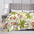 thumbnail image 4 of Wijzvio Monkey Throw Blanket Soft Fuzzy Fleece Blanket For Couch Bed Living Room Decoration 40"X30", 4 of 9