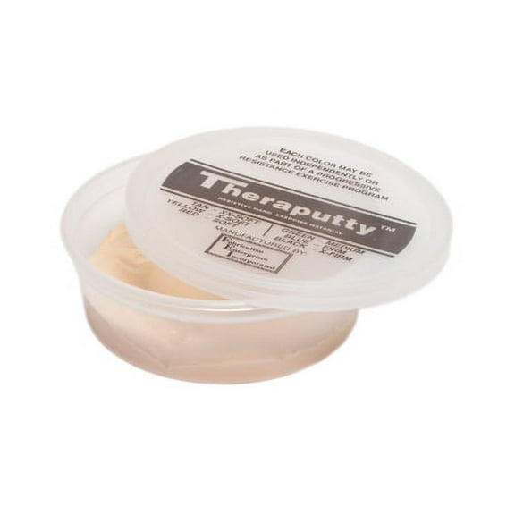 CanDo Theraputty Standard Exercise Putty, Tan 2X-Soft, 2 oz.-1 Each
