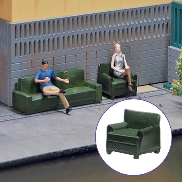1/64 Mini Ornaments Miniature Figurines Miniatures 1/64 Model DIY Craft Projects Lightweight Small Sofa