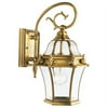 Livex Fleur de Lis Outdoor Wall Lantern - 17H in. Flemish Brass