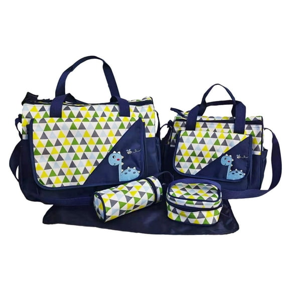 Juego de Bolsa de pañales Zulema Cambiador de pañales Mochila de hombro gran capacidad Azul Oscuro
