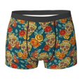 thumbnail image 6 of Men's Boxer Briefs, Skull And Flowers Soft Comfy Mens Underwear Boxer Briefs Breathable With Widen Waist, 6 of 7