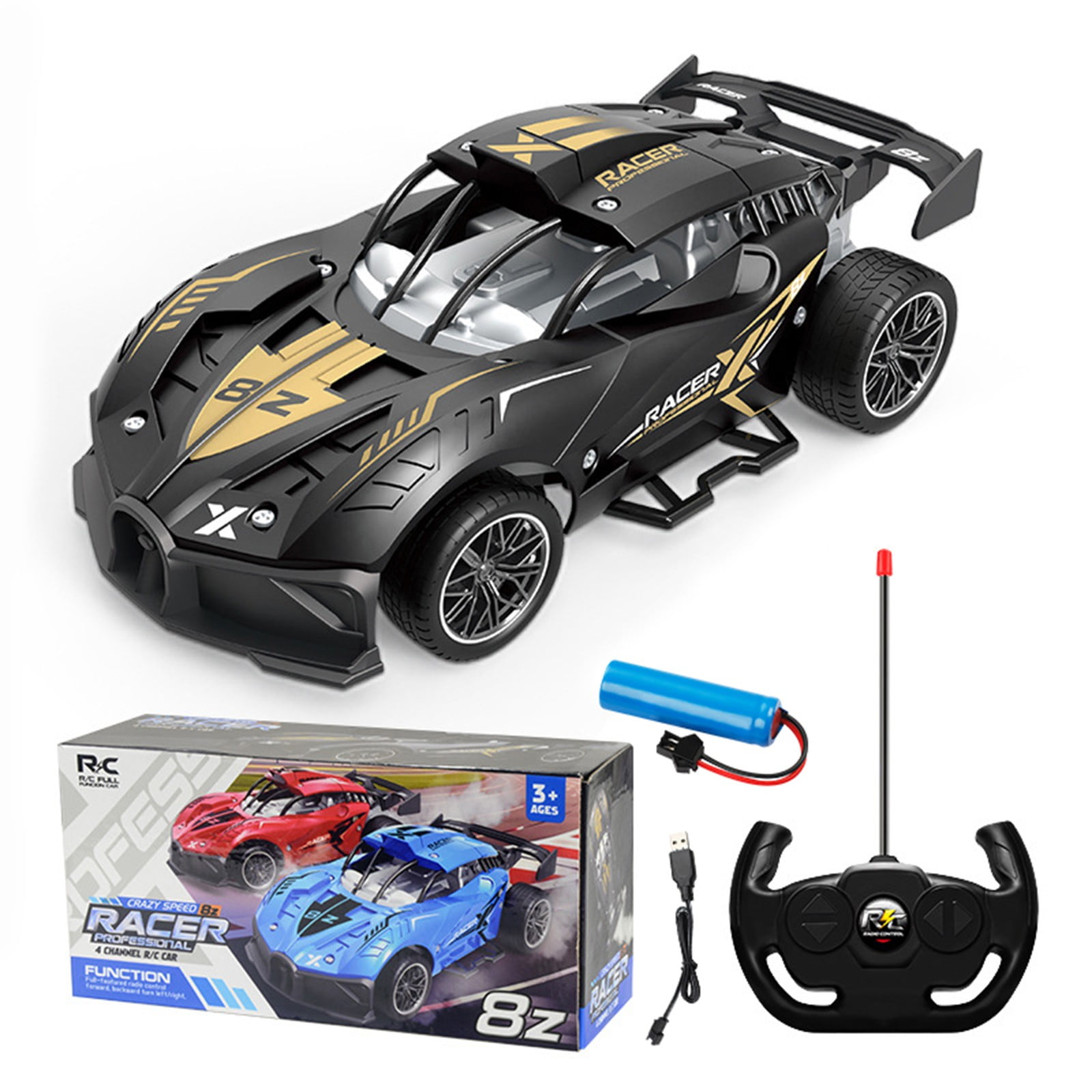 MeetYTOYS Remote Control Car RC Drift Car 9.85 1:24 Scale High Speed Model Vehicle Drifting Tire Racing Sport Toy Car for Adults (Rechargeable) Christmas Seasonal