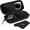 Black, variant on Double Glasses Case Hard Shell, Sunglasses Organizer w/Zipper, Shockproof Travel Eyewear Storage Case for