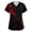 Black, variant on Halloween Costume Scrubs for Women - Printed V-Neck with Pockets, Short Sleeve Casual Uniform, Breathable Fabric,Multicolor S