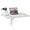 White, variant on DORTALA Wall Mounted Folding Desk, White Drop-Leaf Work Table with Thick Board & Solid Wood Support, Space-Saving Hanging Desk for Bathroom, Kitchen, Brown