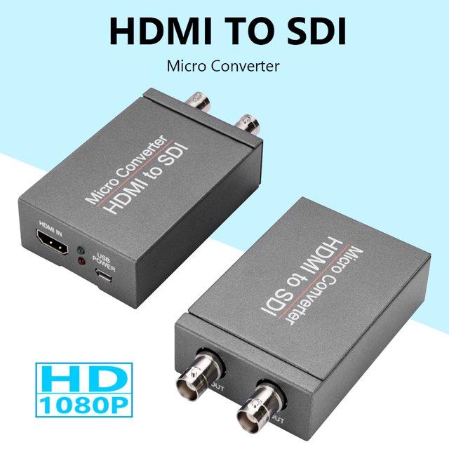 Micro convertidor 1080P compatible con HDMI a 3G HD SDI adaptador para cámara HDTV Monitor DVD
