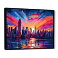thumbnail image 2 of Designart "The Big Apple in Pop Art" City New York Floater Framed Wall Art Living Room, 2 of 7