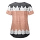 thumbnail image 3 of Blusa de manga corta con cuello en V para mujer, blusa de bolsillo con estampado de uniforme de trabajo Pompotops hkajfhjk470967, 3 of 4